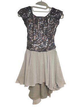 Revolution Dancewear All of Me Sequin Dance Costume Lyrical Contemporary Grey